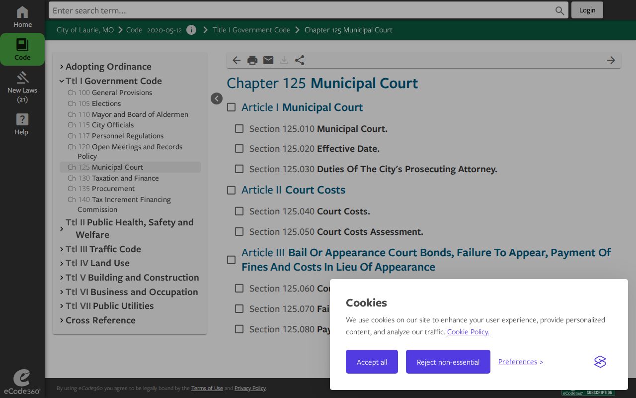 Laurie municipal court code for Morgan County criminal record research