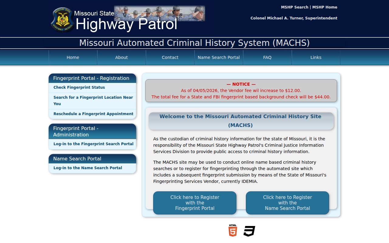 Morgan County criminal history fingerprint record review portal