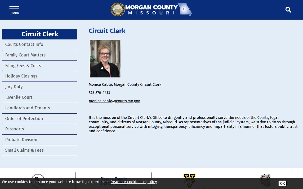 Morgan County criminal court cases Circuit Clerk page