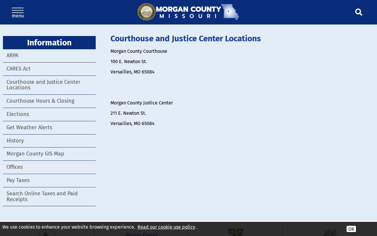 Morgan County criminal records courthouse and Justice Center locations