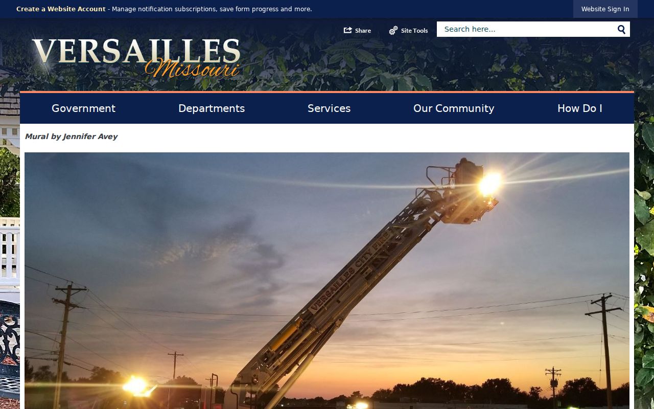Versailles City Hall source for Morgan County criminal record requests
